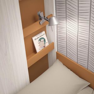 Dormitorio juvenil con una cama nido con cajones Mood 2021