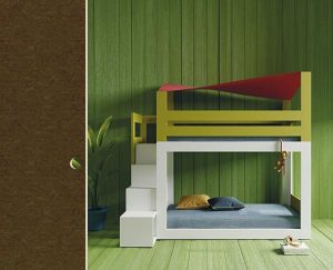 Dormitorio infantil con con litera, un diseño para descansar