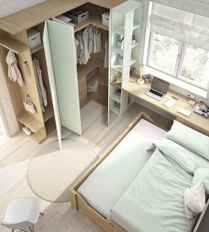 Dormitorio juvenil compacto bajito con cama nido Mood 2021