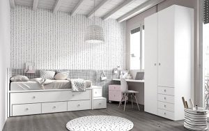 Dormitorio infantil cama nido con cajones Mood 2021