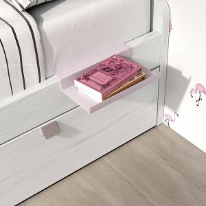 Dormitorio juvenil con cama nido, armario esquinero y un escritorio Mood 2021
