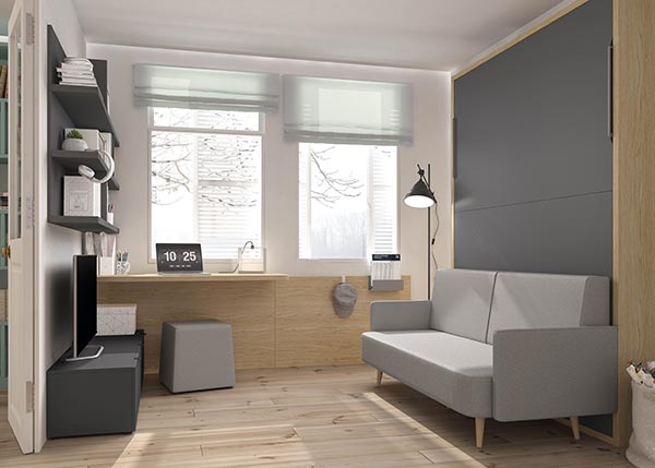 Habitación juvenil cama abatible con sofá Mood 2021