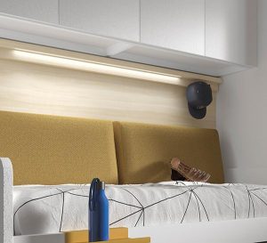Dormitorio infantil cama nido con respaldo tapizado Mood 2021