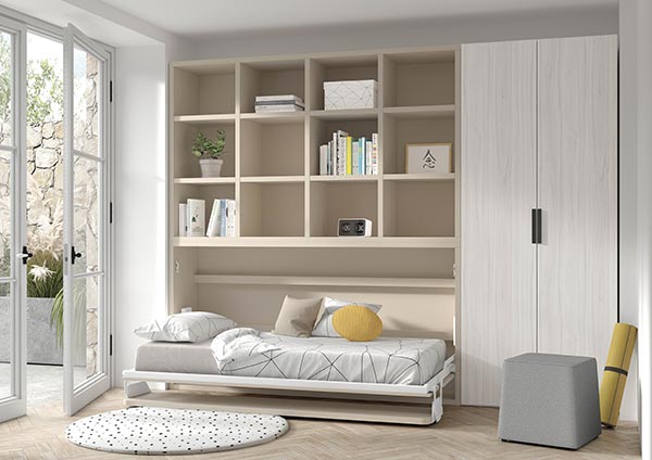 Habitación modular con cama y escritorio - Muebles ROS