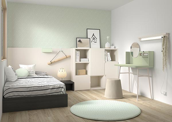 Dormitorio juvenil Arcón con cajones y revisteros Mood 2021