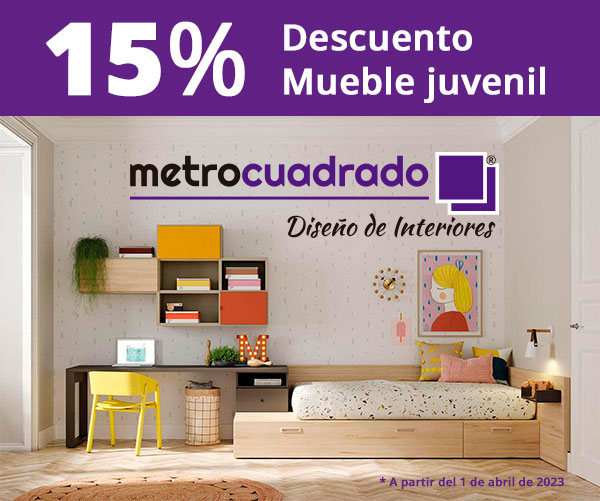Muebles metrocuadrado - 15% de descuento en mueble juvenil