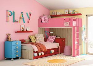 Habitación con litera infantil personalizada