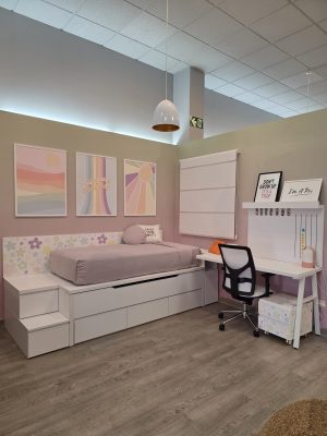Juvenil Ros Delulu 6 con cama compacta flower